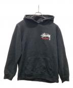 stussyステューシー）の古着「Basic Stussy Hoodie」｜ブラック