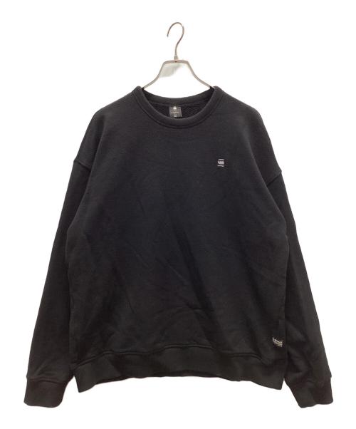 G-STAR RAW（ジースターロゥ）G-STAR RAW (ジースターロゥ) KNOLLING BACK GRAPHIC LOOSE SWEATER ブラック サイズ:Lの古着・服飾アイテム