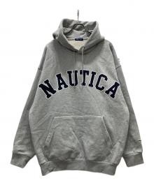 NAUTICA（ノーティカ）の古着「Arch Logo Sweat Hoodie」｜グレー