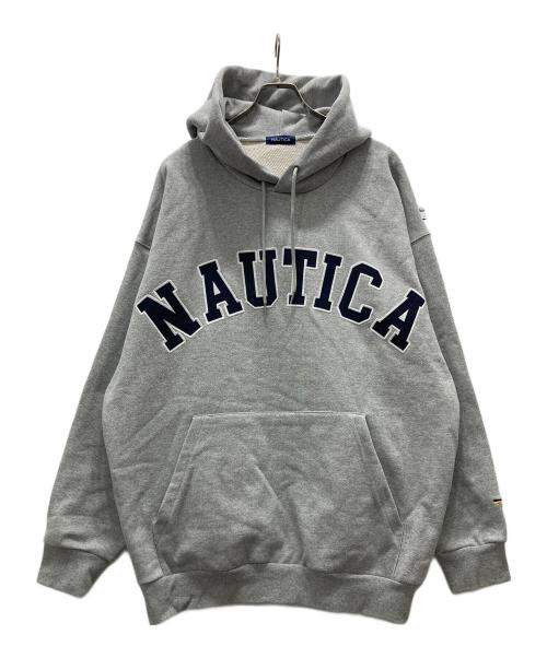 NAUTICA（ノーティカ）NAUTICA (ノーティカ) Arch Logo Sweat Hoodie グレー サイズ:XLの古着・服飾アイテム