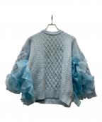 MICROWAVEマイクロウェーブ）の古着「ニット」｜スカイブルー