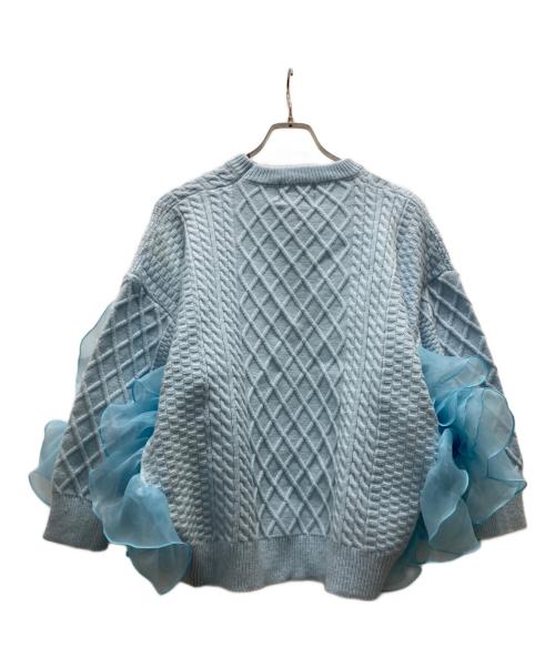 MICROWAVE（マイクロウェーブ）MICROWAVE (マイクロウェーブ) ニット スカイブルー サイズ:不明の古着・服飾アイテム