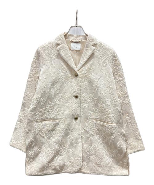 Ameri（アメリ）AMERI (アメリ) パイルジャガードジャケット/PAULETTE JACQUARD JACKET ベージュ サイズ:Freeの古着・服飾アイテム