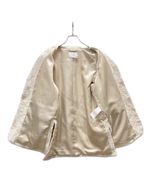 Ameri（アメリ）AMERI (アメリ) パイルジャガードジャケット/PAULETTE JACQUARD JACKET ベージュ サイズ:Freeの古着・服飾アイテム