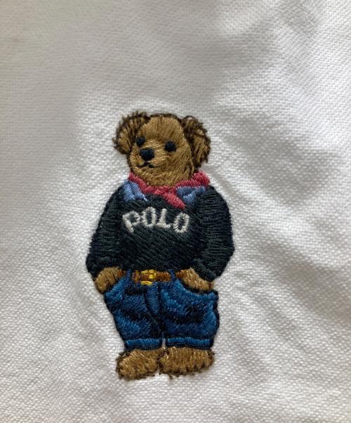 POLO RALPH LAUREN（ポロ・ラルフローレン）POLO RALPH LAUREN (ポロ・ラルフローレン) ポロベアー刺繍ボタンダウンシャツ ホワイト サイズ:SPの古着・服飾アイテム
