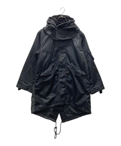 NEIGHBORHOOD（ネイバーフッド）NEIGHBORHOOD (ネイバーフッド) 00AW バイカラーモッズコート ブラック サイズ:1の古着・服飾アイテム