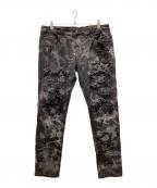 KDNK 1141411KDNK 1141411）の古着「ペイントダメージデニムパンツ」｜ブラック