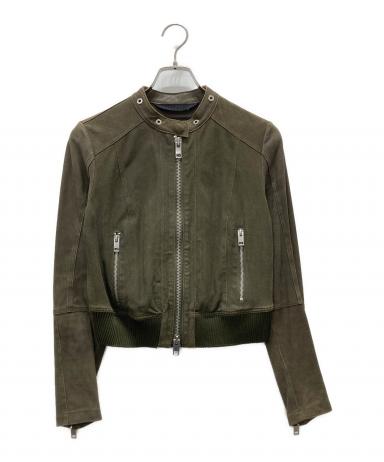 中古・古着通販】DIESEL (ディーゼル) ラムレザージャケット カーキ