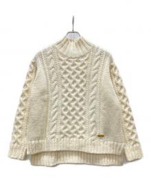 BLUE LABEL CRESTBRIDGE（ブルーレーベルクレストブリッジ）の古着「ハイネックニット」｜ホワイト