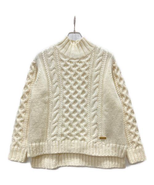 BLUE LABEL CRESTBRIDGE（ブルーレーベルクレストブリッジ）BLUE LABEL CRESTBRIDGE (ブルーレーベルクレストブリッジ) ハイネックニット ホワイト サイズ:38の古着・服飾アイテム