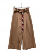 BLUE LABEL CRESTBRIDGEブルーレーベルクレストブリッジ）の古着「ワイドパンツ」｜ブラウン