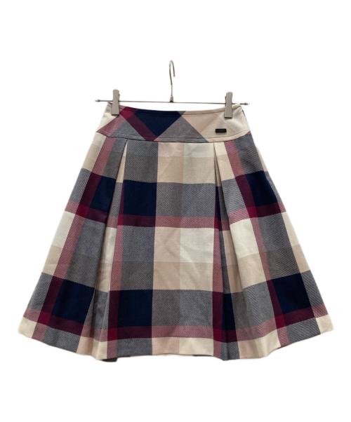 BLUE LABEL CRESTBRIDGE（ブルーレーベルクレストブリッジ）BLUE LABEL CRESTBRIDGE (ブルーレーベルクレストブリッジ) チェックスカート ベージュ サイズ:XSの古着・服飾アイテム