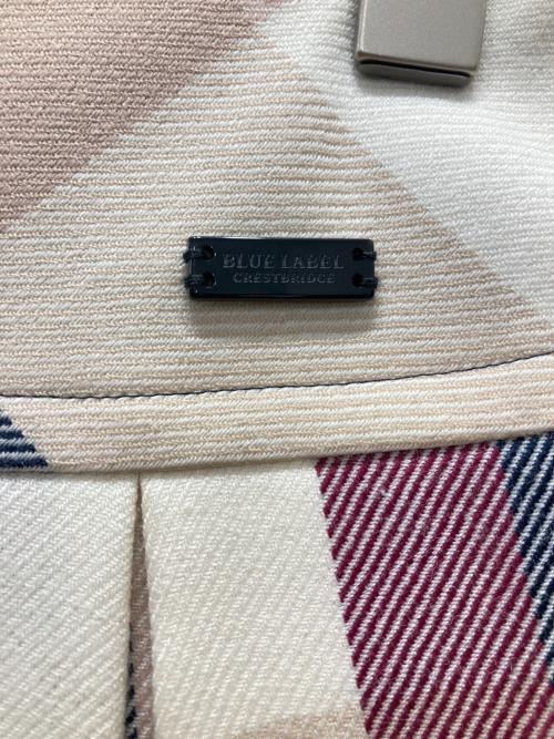 BLUE LABEL CRESTBRIDGE（ブルーレーベルクレストブリッジ）BLUE LABEL CRESTBRIDGE (ブルーレーベルクレストブリッジ) チェックスカート ベージュ サイズ:XSの古着・服飾アイテム
