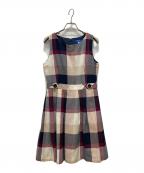 BLUE LABEL CRESTBRIDGEブルーレーベルクレストブリッジ）の古着「チェックワンピース」｜ピンク