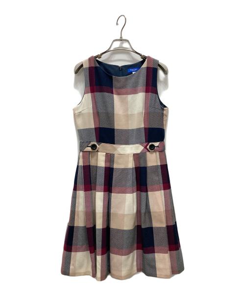 BLUE LABEL CRESTBRIDGE（ブルーレーベルクレストブリッジ）BLUE LABEL CRESTBRIDGE (ブルーレーベルクレストブリッジ) チェックワンピース ピンク サイズ:36の古着・服飾アイテム