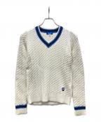 BLUE LABEL CRESTBRIDGEブルーレーベルクレストブリッジ）の古着「チルデンニット」｜ホワイト