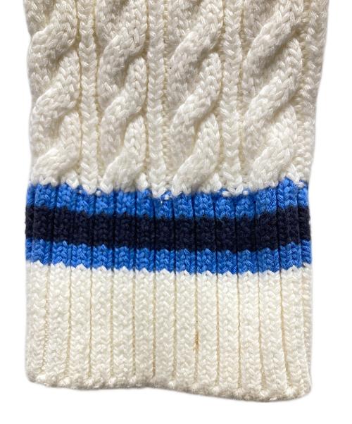 BLUE LABEL CRESTBRIDGE（ブルーレーベルクレストブリッジ）BLUE LABEL CRESTBRIDGE (ブルーレーベルクレストブリッジ) チルデンニット ホワイト サイズ:38の古着・服飾アイテム