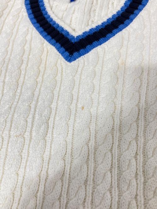 BLUE LABEL CRESTBRIDGE（ブルーレーベルクレストブリッジ）BLUE LABEL CRESTBRIDGE (ブルーレーベルクレストブリッジ) チルデンニット ホワイト サイズ:38の古着・服飾アイテム