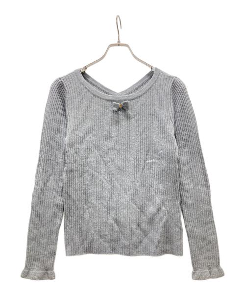 BLUE LABEL CRESTBRIDGE（ブルーレーベルクレストブリッジ）BLUE LABEL CRESTBRIDGE (ブルーレーベルクレストブリッジ) カシミヤ混ニット グレー サイズ:38の古着・服飾アイテム