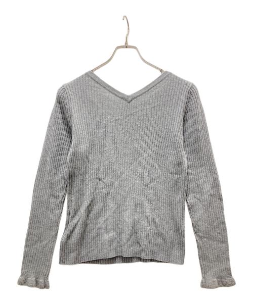 BLUE LABEL CRESTBRIDGE（ブルーレーベルクレストブリッジ）BLUE LABEL CRESTBRIDGE (ブルーレーベルクレストブリッジ) カシミヤ混ニット グレー サイズ:38の古着・服飾アイテム