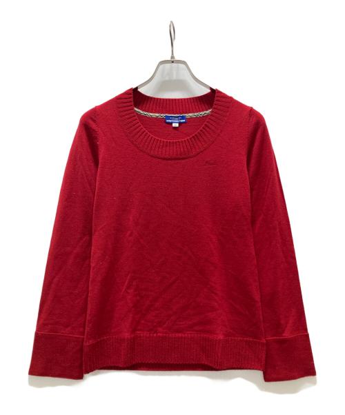 BURBERRY BLUE LABEL（バーバリー ブルー レーベル）BURBERRY BLUE LABEL (バーバリー ブルー レーベル) ニット レッド サイズ:38の古着・服飾アイテム