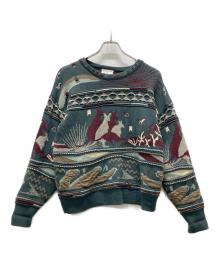 MEEROO（.）の古着「豪州製3Dニット」｜グリーン