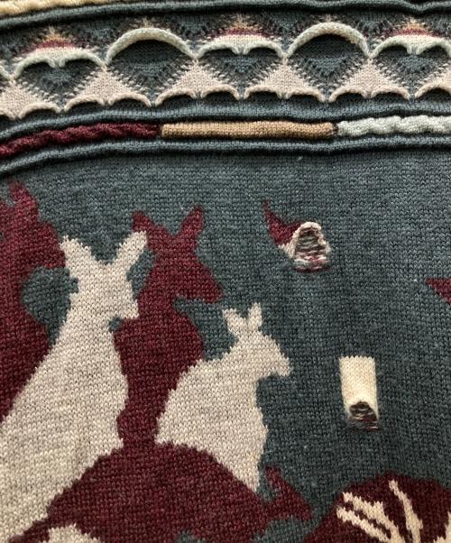 MEEROO（.）MEEROO (.) 豪州製3Dニット グリーン サイズ:Mの古着・服飾アイテム