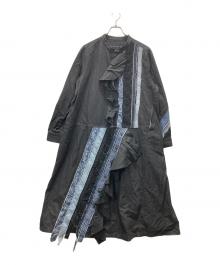 As know as olaca（アズノウアズ オオラカ）の古着「フリルレース切替ワンピース」｜ブラック