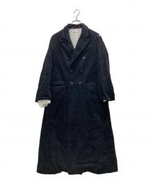 CHRISTIAN DADA（クリスチャンダダ）の古着「カットオフダブルブレストコーデュロイコート」｜ブラック