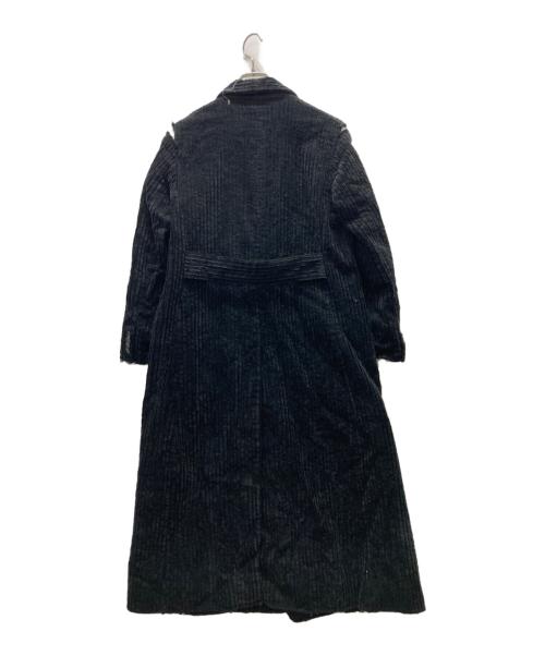CHRISTIAN DADA（クリスチャンダダ）CHRISTIAN DADA (クリスチャンダダ) カットオフダブルブレストコーデュロイコート ブラック サイズ:34の古着・服飾アイテム