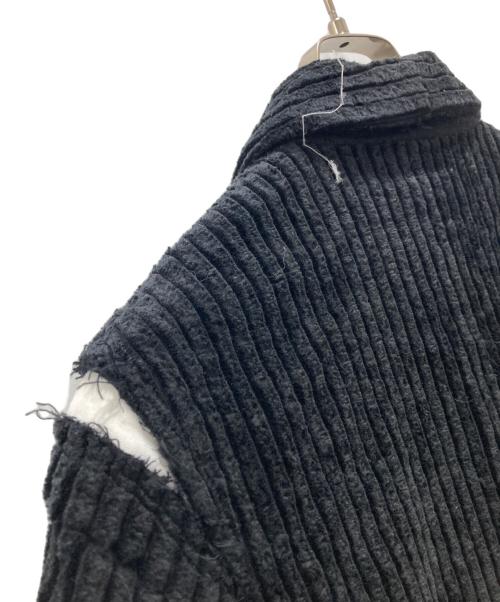 CHRISTIAN DADA（クリスチャンダダ）CHRISTIAN DADA (クリスチャンダダ) カットオフダブルブレストコーデュロイコート ブラック サイズ:34の古着・服飾アイテム