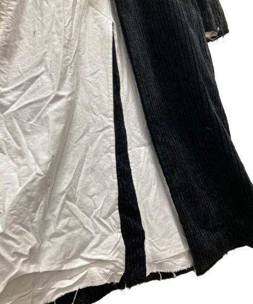 CHRISTIAN DADA（クリスチャンダダ）CHRISTIAN DADA (クリスチャンダダ) カットオフダブルブレストコーデュロイコート ブラック サイズ:34の古着・服飾アイテム