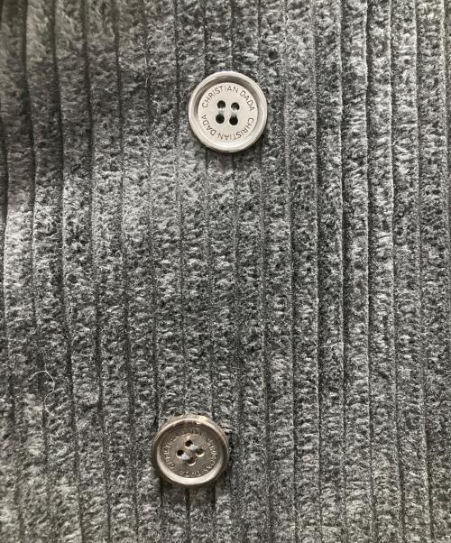 CHRISTIAN DADA（クリスチャンダダ）CHRISTIAN DADA (クリスチャンダダ) カットオフダブルブレストコーデュロイコート ブラック サイズ:34の古着・服飾アイテム