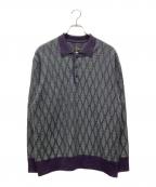 Needlesニードルズ）の古着「ニットポロシャツ」｜パープル