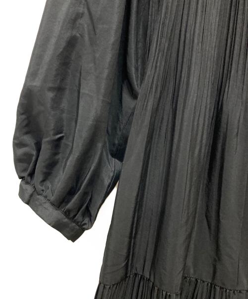 Spick and Span（スピック＆スパン）Spick and Span (スピック＆スパン) ヴィンテージサテンティアードワンピ ブラック サイズ:記載無しの古着・服飾アイテム