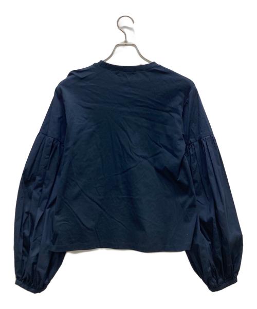 Mila Owen（ミラオーウェン）Mila Owen (ミラオーウェン) パフスリーブケーブルベストレイヤードSET ネイビーの古着・服飾アイテム