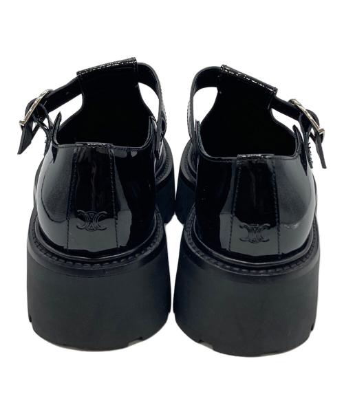 CELINE（セリーヌ）CELINE (セリーヌ) トリオンフパテントレザーシューズ ブラック サイズ:35の古着・服飾アイテム