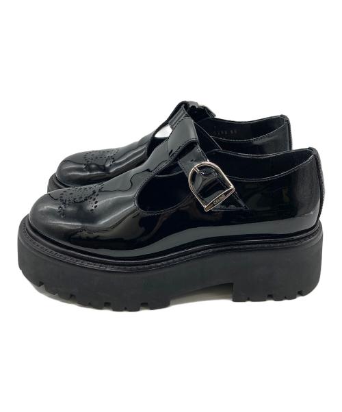 CELINE（セリーヌ）CELINE (セリーヌ) トリオンフパテントレザーシューズ ブラック サイズ:35の古着・服飾アイテム