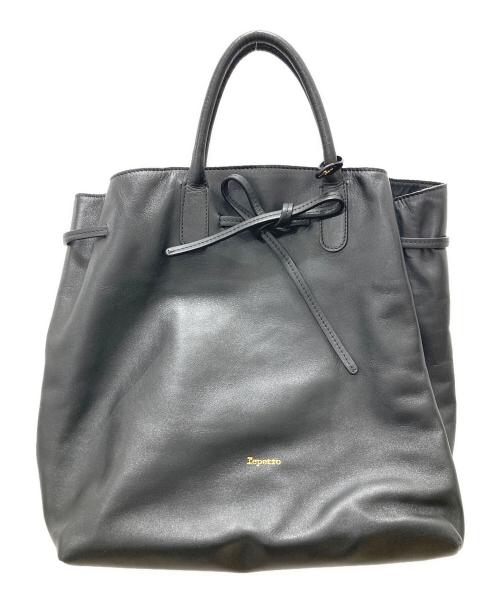 repetto（レペット）Repetto (レペット) アラベスク レザートートバッグ/Arabesque Shopping Bag ブラックの古着・服飾アイテム