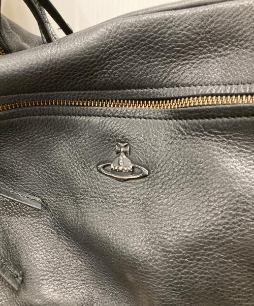 Vivienne Westwood（ヴィヴィアンウエストウッド）Vivienne Westwood (ヴィヴィアンウエストウッド) ミニオーブ金具 レザーショルダーバッグ ブラックの古着・服飾アイテム