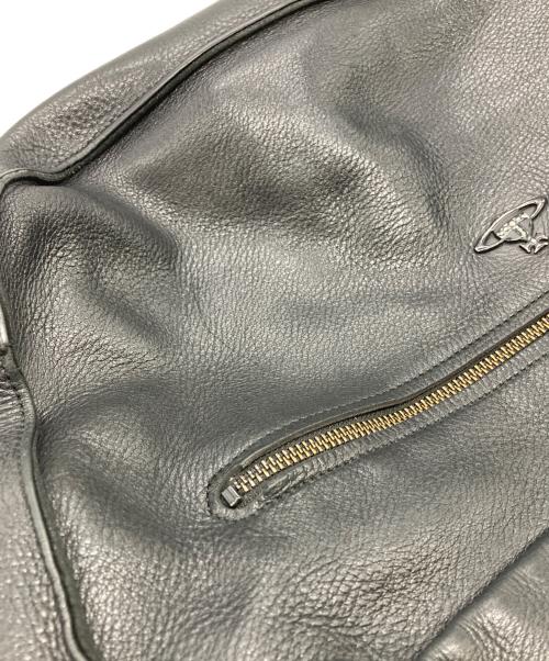 Vivienne Westwood（ヴィヴィアンウエストウッド）Vivienne Westwood (ヴィヴィアンウエストウッド) ミニオーブ金具 レザーショルダーバッグ ブラックの古着・服飾アイテム