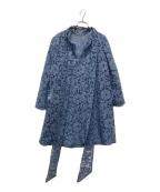 VALENTINOヴァレンティノ）の古着「レースボウタイブラウスワンピース」｜スカイブルー