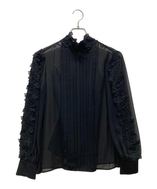 ANAYI（アナイ）ANAYI (アナイ) シアーブラウス ブラック サイズ:38の古着・服飾アイテム