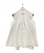 ANAYIアナイ）の古着「リネンライクビエラノースリボウブラウス」｜ホワイト