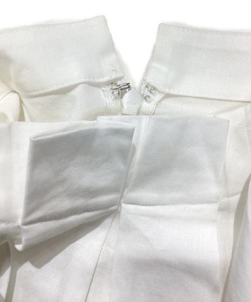 ANAYI（アナイ）ANAYI (アナイ) リネンライクビエラノースリボウブラウス ホワイト サイズ:38の古着・服飾アイテム