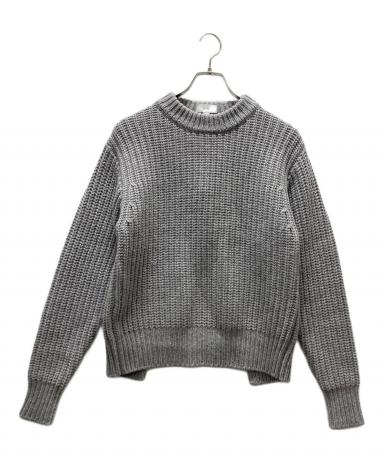 【未使用タグ付】HYKE /ハイク　ニット　グレー 中古・古着通販】HYKE (ハイク) RIBBED SWEATER グレー サイズ:1 SMALL