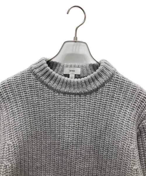 HYKE（ハイク）HYKE (ハイク) RIBBED SWEATER グレー サイズ:1 SMALLの古着・服飾アイテム