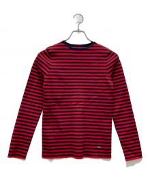 Mila Owen（ミラオーウェン）の古着「ボーダーニット」｜レッド