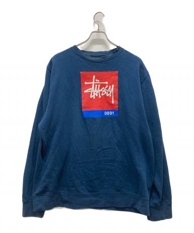中古・古着通販】stussy (ステューシー) プリントスウェット ネイビー