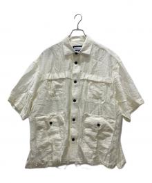 MAISON SPECIAL（メゾンスペシャル）の古着「Prime-Over Stitch Design Short Sleeve Railroader Shirt」｜ホワイト
